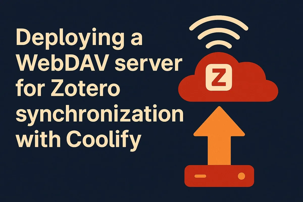 Zotero 동기화를 위한 WebDAV서버 배포하기 with Coolify 배너